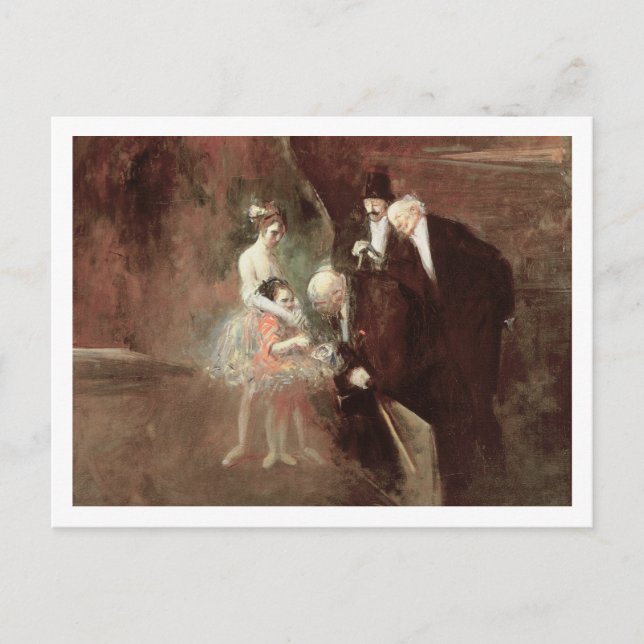 Postal The Dancers, c.1925 (aceite sobre lienzo) (Anverso)