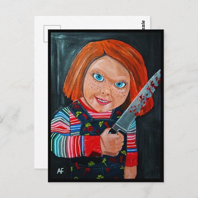 Postal The Doll Painting by Alfred Fox (Anverso / Reverso)