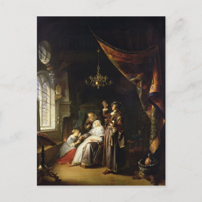 Postal The Dropsical Woman, c.1663 (Anverso)