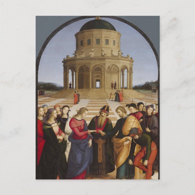 Postal The Engagement of the Virgin Mary by Raphael      (Anverso)