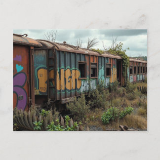 Postal The Forgotten Railway – Abandoned Graffiti Train