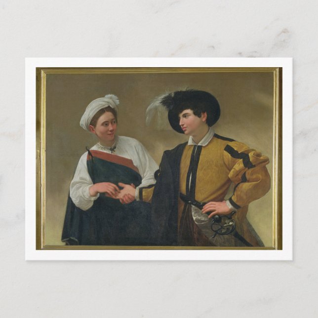Postal The Fortune Teller (La Buona Ventura), c.1594 (Anverso)