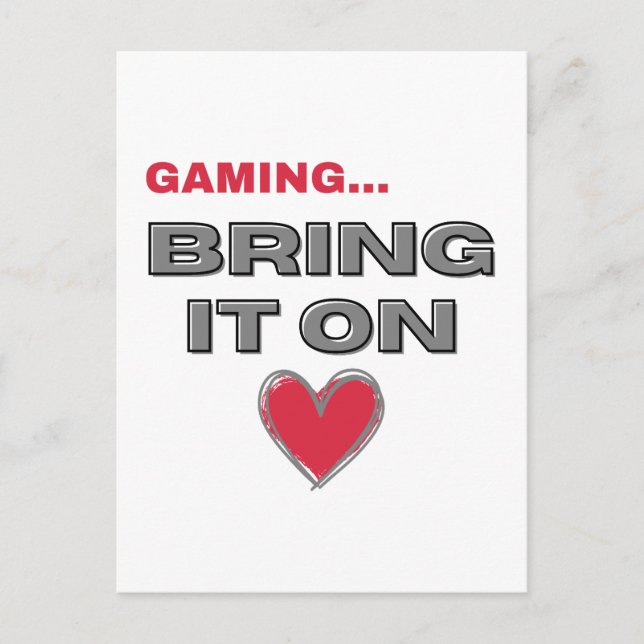 Postal The Gamer Postcard  (Anverso)