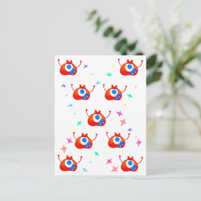 Postal The Glitchy Stardust Monster (Anverso de pie)