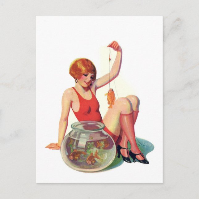 Postal The Goldfish Classic Illustration (Anverso)