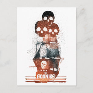 Postal The Goonies Pirate Ship Silhouette Graphic