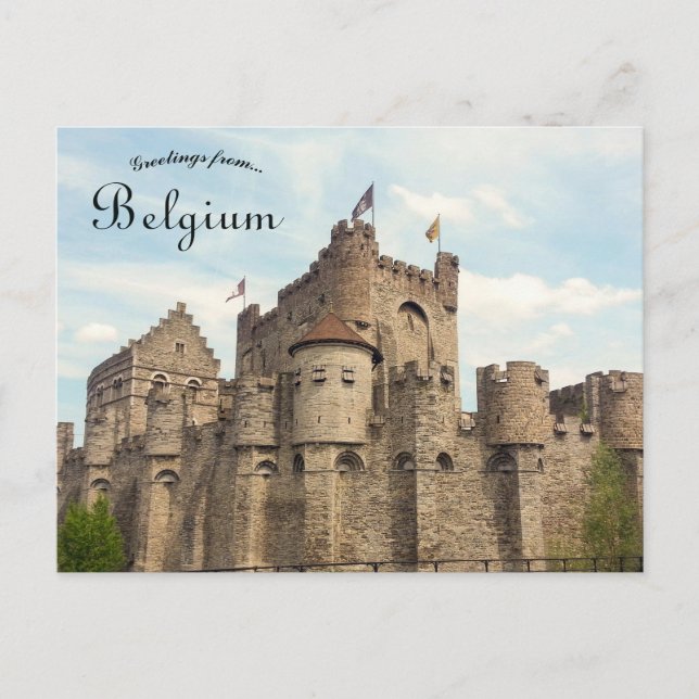 Postal The Gravensteen Castle in Ghent Belgium (Anverso)