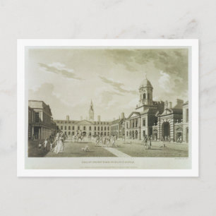 Postal The Great Court Yard, Dublín Castle, 1792 (engravi
