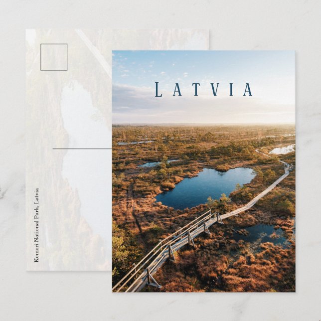 Postal The Great Kemeri Bog Boardwalk, Latvia (Anverso / Reverso)