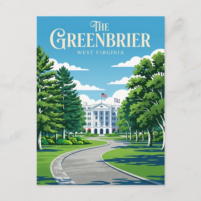 Postal The Greenbrier EE. UU. (Anverso)