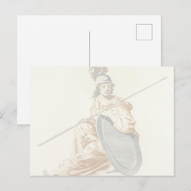 Postal The Guardian of Wisdom, Minerva de Johan Teyler (Anverso / Reverso)