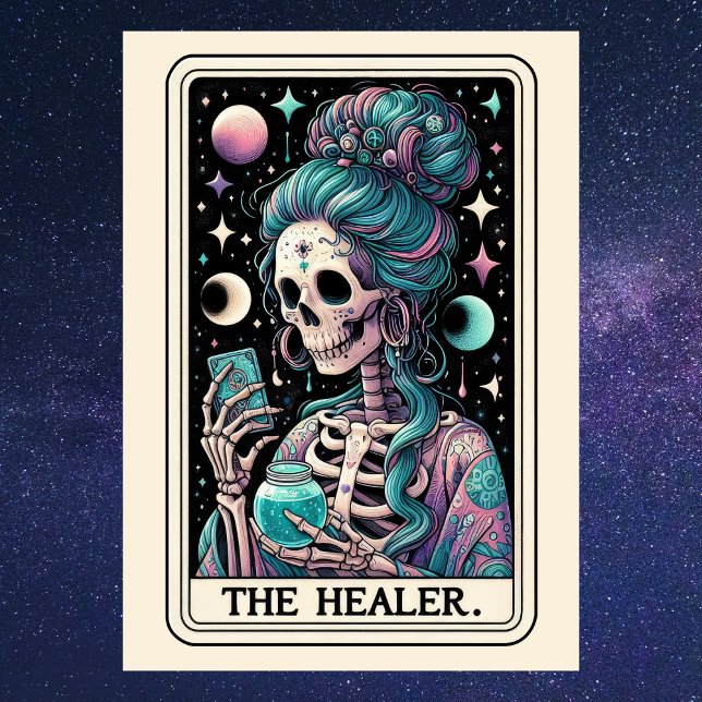 Postal The Healer Tarot Mystical Gothic Art (The Healer Tarot Mystical Gothic Art Postcard
)