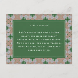 Postal The Heart, Our Greatest Teacher Motivational Card