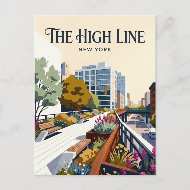 Postal The High Line EE. UU. (Anverso)