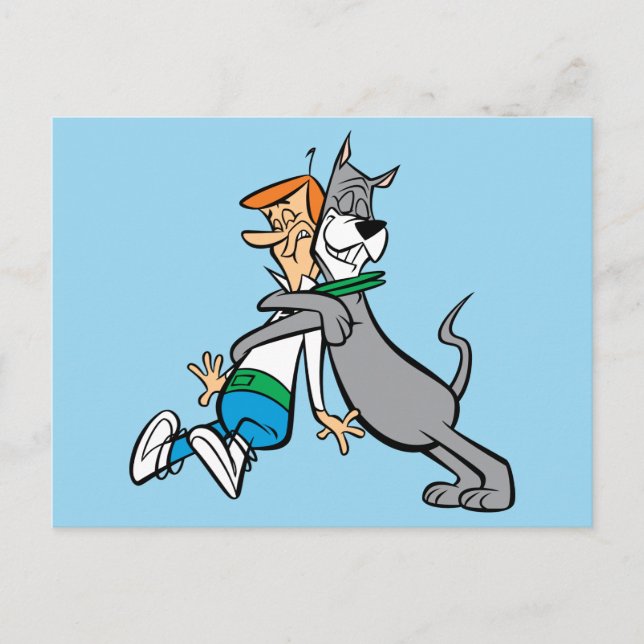 Postal The Jetsons | George & Astro Hug (Anverso)