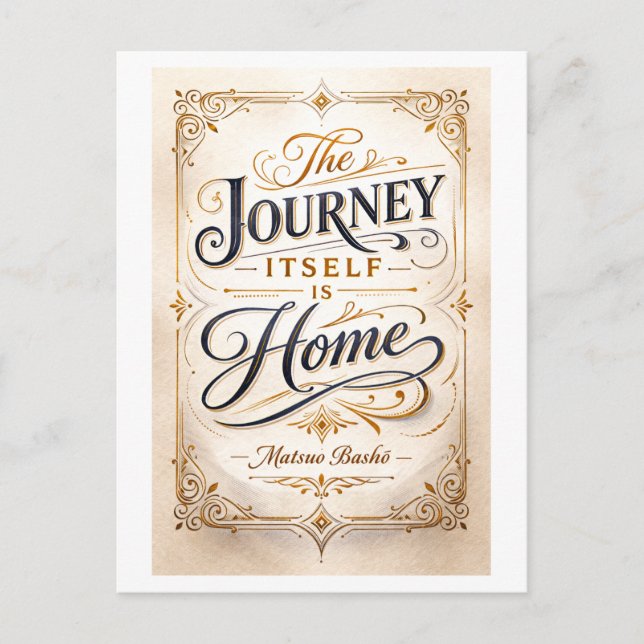 Postal "The Journey Itself Is Home" Basho (Anverso)