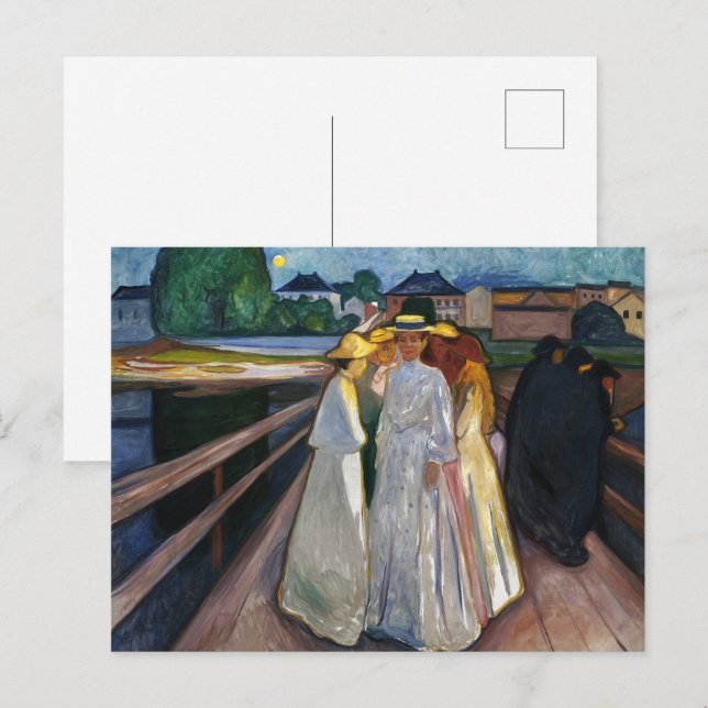 Postal The Ladies On the Bridge (1903) por Edvard Munch (Anverso / Reverso)
