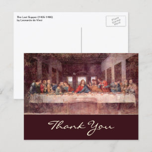 Postal The Last Supper by Leonardo da Vinci