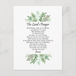Postal The Lord's Prayer with Greenery ~ Matthew 6:9-13