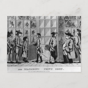 Postal The Macaroni Print Shop, pub, por N. Darley