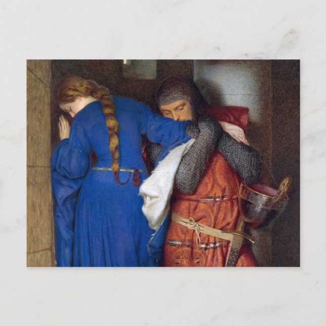 Postal The Meeting on the Turret Stairs by Burton (Anverso)