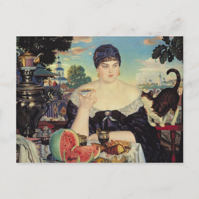 Postal The Merchant's Wife at Tea, 1918 (Anverso)