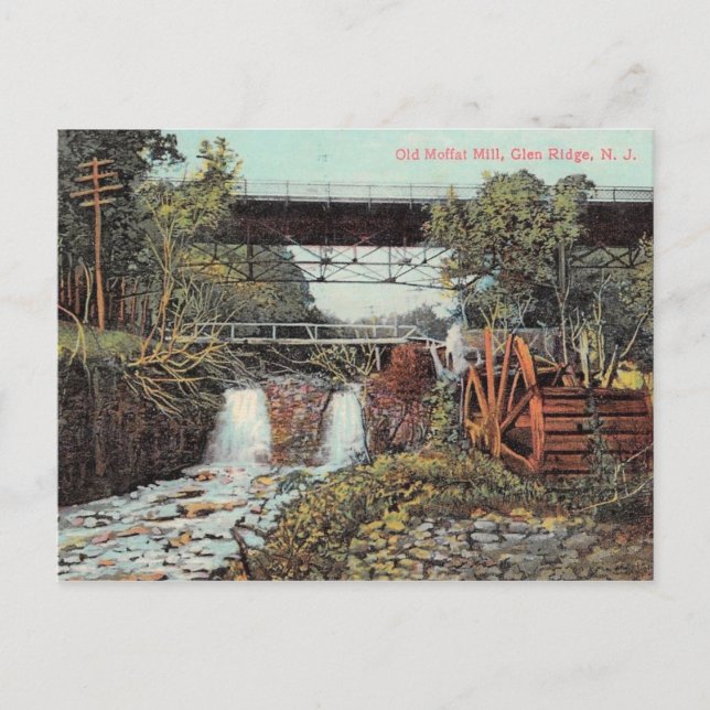 Postal The Mill, Glen Ridge, Nueva Jersey 1909 (Anverso)