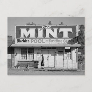 Postal The Mint Pool Hall, 1940
