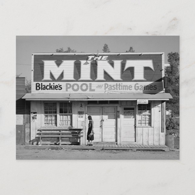 Postal The Mint Pool Hall, 1940 (Anverso)