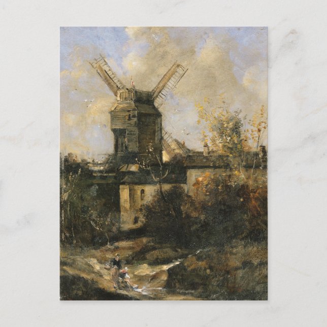Postal The Moulin de la Galette, Montmartre, 1861 (Anverso)