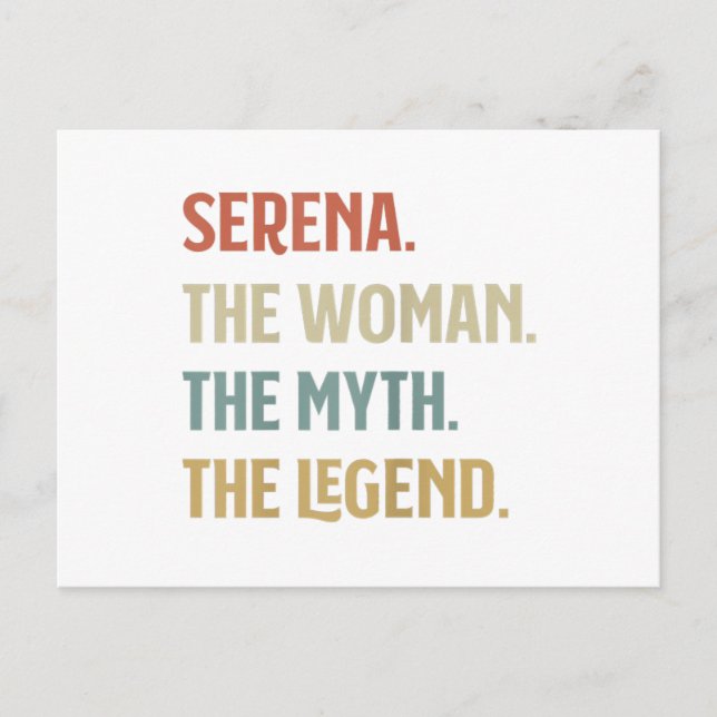 Postal The Name Is Serena The Woman The Myth And The Lege (Anverso)