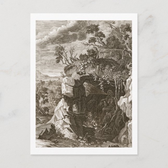 Postal The Nymph Echo Changed into Sound, 1731 (engraving (Anverso)