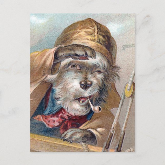 Postal "The Old Sea Dog" Vintage (Anverso)