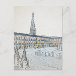 Postal The Piece Hall, Halifax, Boceto Arquitectónico