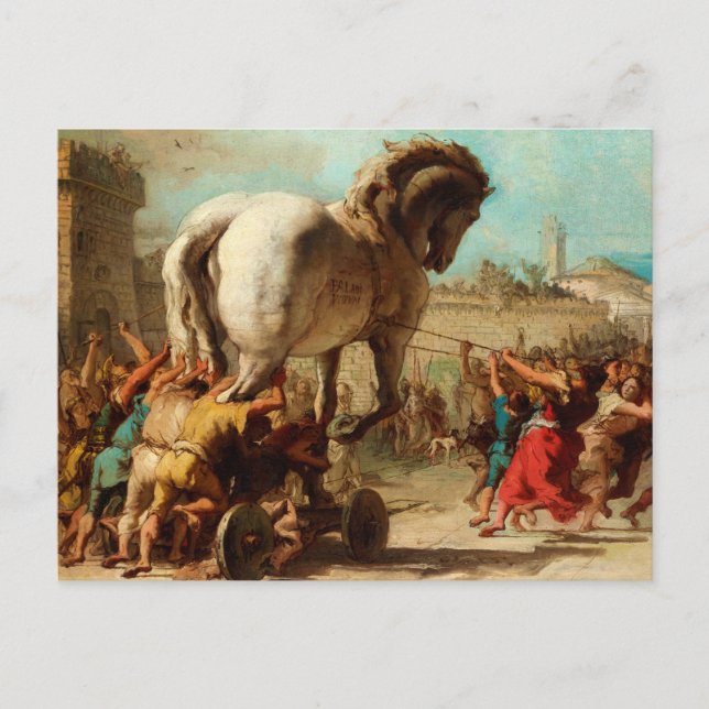 Postal The Procession of the Trojan Horse in Troy (Anverso)