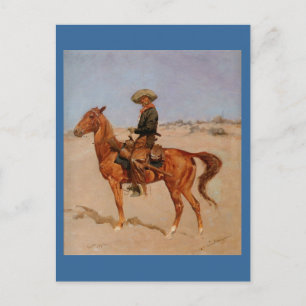 Postal The Puncher de Frederic Remington (1895)