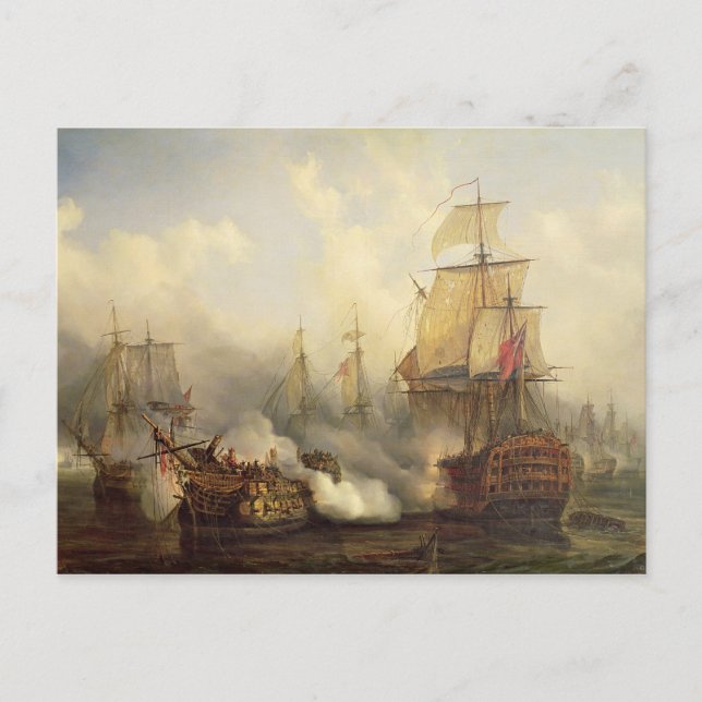 Postal The Redoutable at Trafalgar, 21 de octubre de 1805 (Anverso)