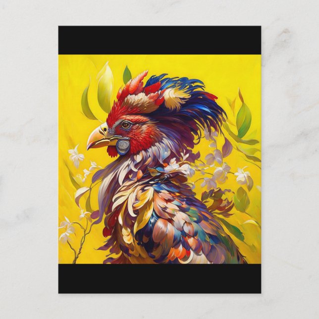 Postal the rooster postkarte (Anverso)