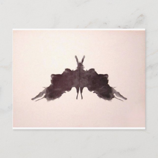Postal The Rorschach Test Ink Blots Plate 5 Bat Moth (Anverso)