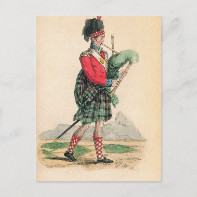 Postal The Scotch Piper (Anverso)