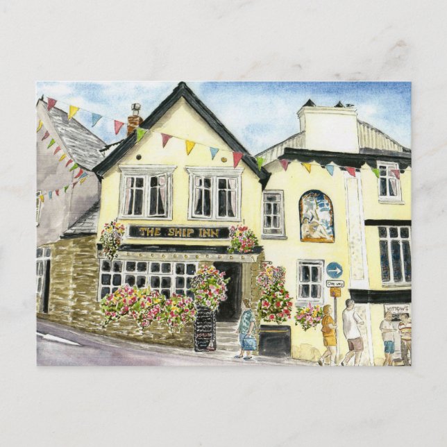 Postal "The Ship Inn (Fowey)" (Anverso)