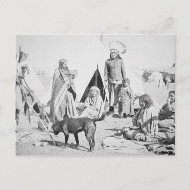 Postal The Sioux Reservation at Pine Ridge, South Dakota, (Anverso)