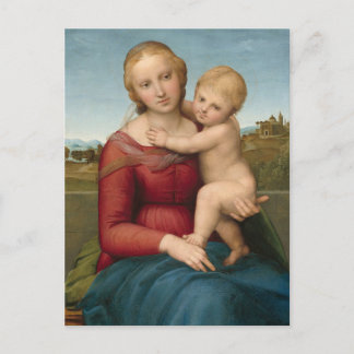 Postal The Small Cowper Madonna by Raphael