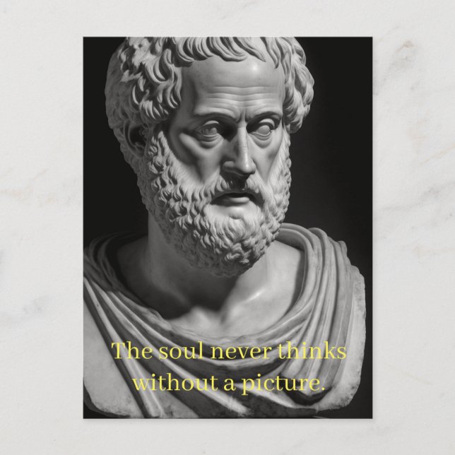 Postal The Soul never thinks without a Picture (Anverso)