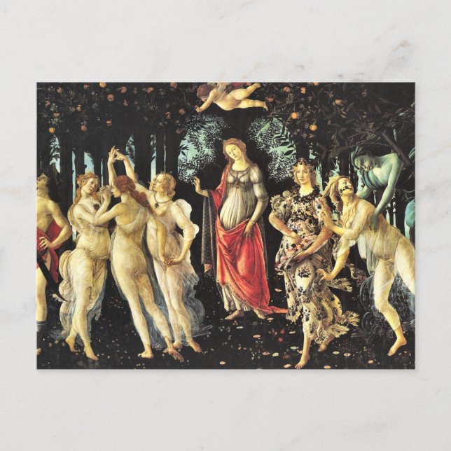 Postal The Spring by Botticelli Postcard (Anverso)