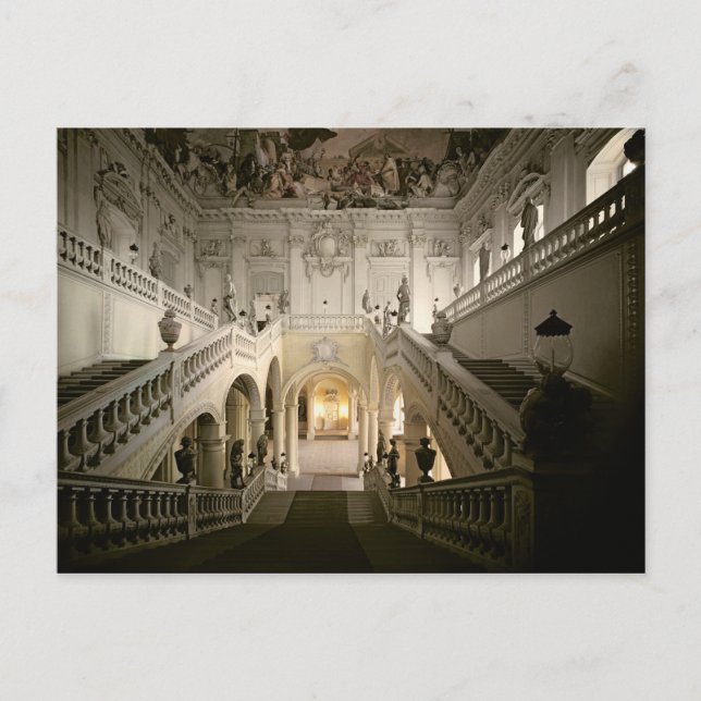 Postal The staircase, built 1719-44 (Anverso)