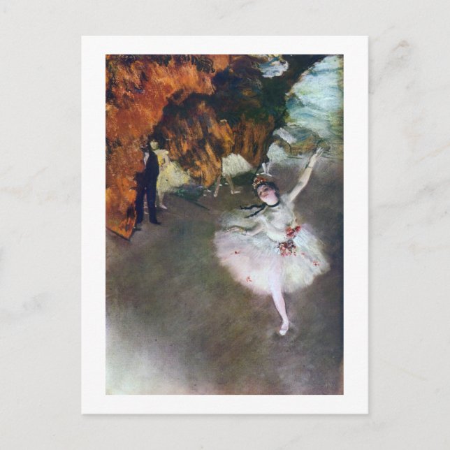 Postal The Star, Ballerina, Edgar Degas, 1878 (Anverso)