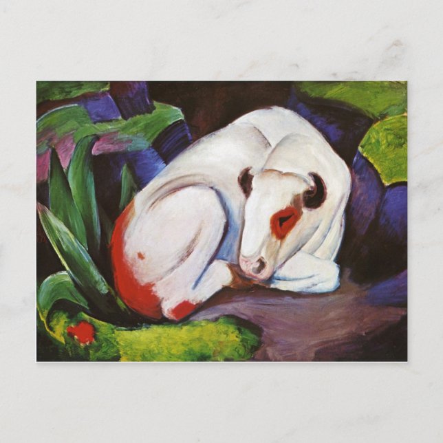 Postal The Steer (The Bull) de Franz Marc (Anverso)