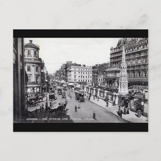 Postal The Strand, London England Vintage (Anverso)