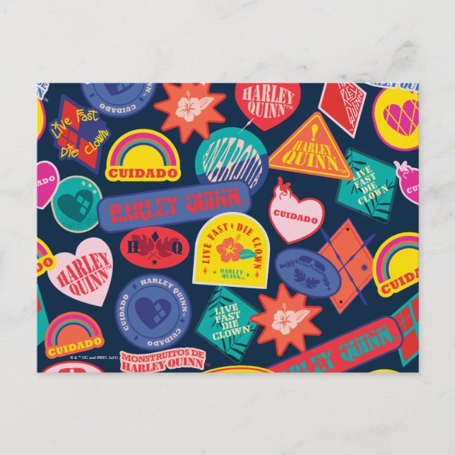 Postal The Suicide Squad | Harley Quinn Badge Pattern (Anverso)